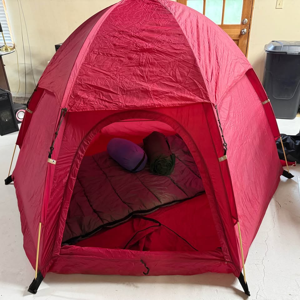 Tent, 2 Sleeping Bags, and Sleeping Pad Bundle