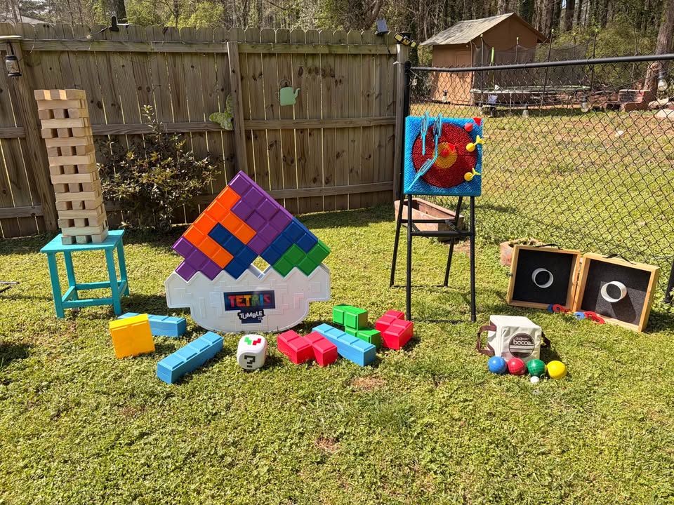 Backyard Party Game Rental – Giant Jenga and Tetris