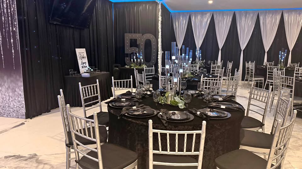 Indoor Birthday Party Setup for 100 Guests