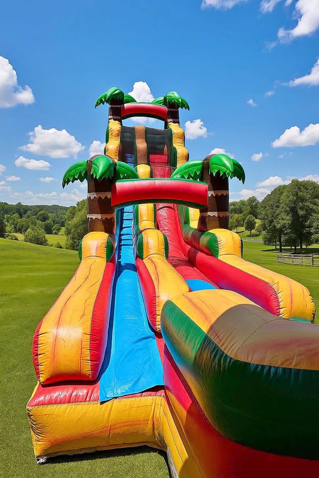 Tropical Inflatable Slide