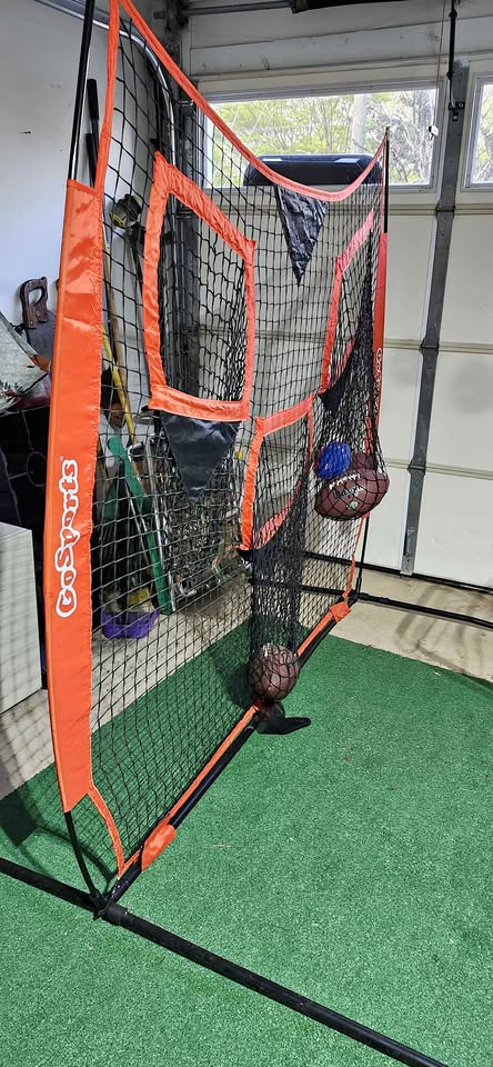 GoSports Football Target Net with 3 Footballs
